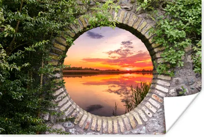 Produktbild von MuchoWow® Poster Meer - Sonnenuntergang - Ausblick 90x60 cm - Schlafzimmer