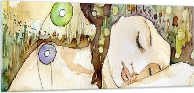 Produktbild von Bilder auf glas - Frau modern - 100x40cm - Glasbilder - Wandbilder - Bilder - Kunstdruck - zum Aufhängen bereit - Wanddekoration aus Glas - Glas Bilder - Wandbild auf Glas - Einteilig - GAB100x40-3553