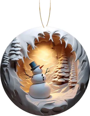 Produktbild von Weihnachtsbaum-Nachbildungation zum Aufhängen, roter Vogel/Rentier, Ornament, Acryl, flach, Auto-Rückspiegel-Anhänger für Bäume, Fenster, Wände, Nachbildung