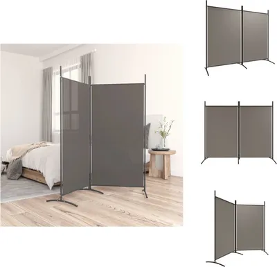 Obrázok produktu pre vidaXL 2-dielny paraván antracit 175x180 cm látka - deliaca stena
