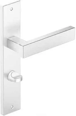 Produktbild von Türgriff ONYX Edelstahl WC Lochabstand 72mm Türbeschlag Langschild Drückergarnitur