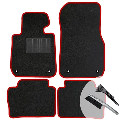 Image de Ensemble de tapis de sol en velours, couleur rouge, compatible avec : BMW 5 E39 (1996-2003)