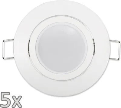 Produktbild von Einbauleuchten-Set McShine 5xRahmen 5xLED-Modul 5W 440lm 230V weiß,