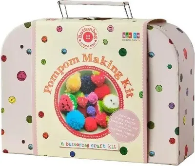 Produktbild von Buttonbag Bastelkoffer Pompon selber machen - Kreatives Spielzeugset für Kinder