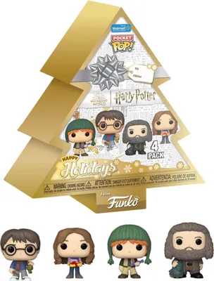 Image de Porte-clés Funko Pop ! 4 Pack Harry Potter Happy Holidays Tree Box 4 cm