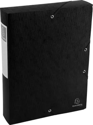 Produktbild von Exacompta 10x Archivboxen Rücken 60mm + Etikett Karton 600g/qm A4 Schwarz 50911E