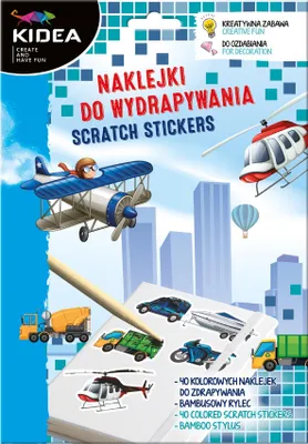 Zdjęcie produktu dla Naklejki do wydrapywania Pojazdy Kidea