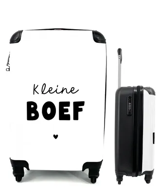 Produktbild von MuchoWow® Koffer Handgepäck Trolley Rollkoffer Kleine Reisekoffer mit 4 Rollen - Kinder - Zitate - Kleiner Schlingel - Sprichwörter - Cabin Size < 55x40x23 cm & 55x40x20 cm - Kinderkoffer - Kabinenkoffer - Boardgepäck - Reise-Box - Reisekoffer - Reisegepäck - Koffer mit Bild - Trolley für Kinder