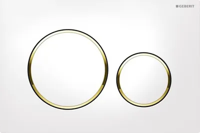 Produktbild von GEBERIT SIGMA20 WC Betätigungsplatte 2-Mengenspülung, weiß / gold