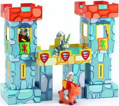 Produktbild von Djeco Ritterburg Kartonbausatz mit Figuren DJ09106
