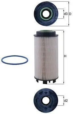 Produktbild von Kraftstofffilter MAHLE KX 403/1D passend für MERCEDES-BENZ ACTROS MP4 / MP5 Filtereinsatz