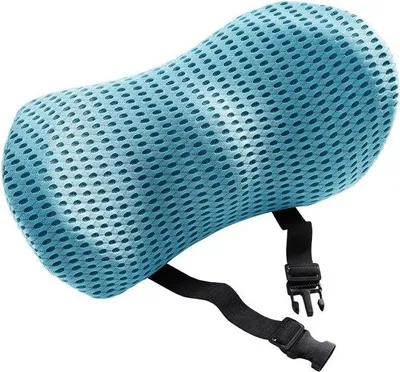 Immagine prodotto di Cuscino lombare Unyqoos® – Supporto per la schiena a forma di D, realizzato in memory foam, ideale per sedie da ufficio, auto, divani e letti, cuscino universale per una postura ergonomica