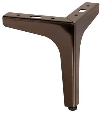 Immagine prodotto di Piede per mobili «Anchor» in metallo, nero-cromo lucido, altezza 15 cm (1 pezzo)