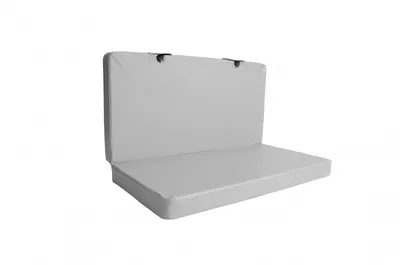 Produktbild von Gamma 100x100x5 zweiteilige Gymnastikmatratze mit Pfostenaussparungen grau