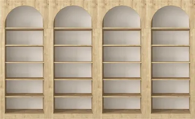 Produktbild von Set aus 4 Bücherregalen mit 6 Fächern - Hellnaturfarben - CYMORA