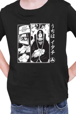 Produktbild von Kinder T-Shirt Naruto Itachi Uchiha 03, 9-11 Jahr - 140 / Schwarz