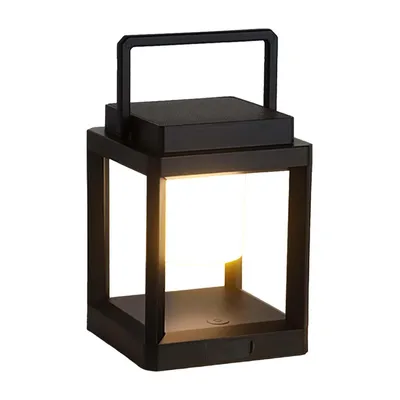 Produktbild von Solar-LED-Laterne für draußen, tragbare Tischlampe, 3000mAh, wasserdicht, kabellos, Touch-Steuerung, USB & Solar, für Terrasse und Garten
