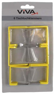 Produktbild von Tischtuchklammern 6er Set einfarbig verschiedene Farben