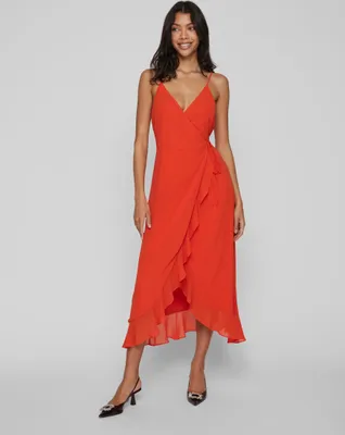 Produktbild von Volant Party Kleid mit Spaghettiträger Elegantes Rüschen Dress | 38
