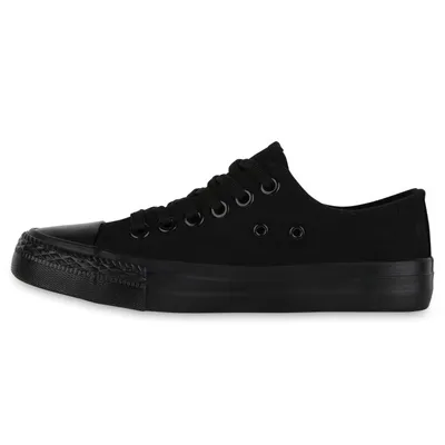 Produktbild von VAN HILL Damen Sneaker Low Schnürer Bequeme Stoff Freizeit Schuhe 902295, Farbe: Schwarz, Größe: 40