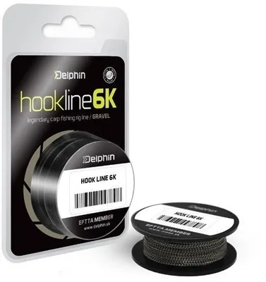 Produktbild von DELPHIN HOOKLINE 6K, 20m, grau, Karpfen Vorfachschnur, 500700025