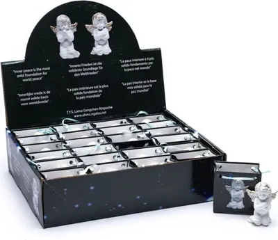 Obrázok produktu pre Anjelský krížik v darčekovom vrecúšku -- 5,3 cm