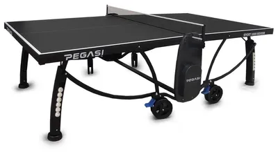 Produktbild von Pegasi Tischtennisplatte 1000 - Indoor Tischtennis - Tischtennistisch - Tischtennistisch Klappbar - Tischtennisplatte Indoor - Faltbare tischtennisplatte - Table Tennis - Table Indoor - Schwarz