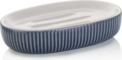 Produktbild von KELA Seifenschale Ava Keramik rauchblau 13,5x8,5x3,0cm KL-24424
