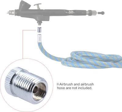 Zdjęcie produktu dla Adapter konwersji złącza aerografu dla Badger, konwersja rozmiaru gwintu na gwintowane złącze węża 1/8" BSP