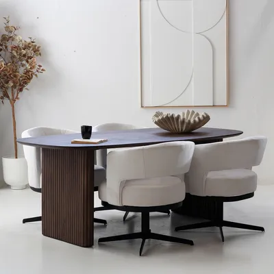 Produktbild von Dänischer Tisch Oval Mangoholz Braun - 200x100x76 cm - Juro