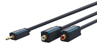 Produktbild von ClickTronic 3.5mm-2x RCA, 0.1m, 3.5mm, 2 x RCA, Gold