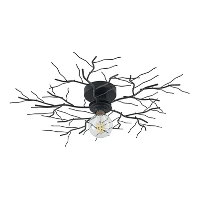Produktbild von Lindby Deckenleuchte Vetki, Ø 60 cm, schwarz, 1-flg., Metall