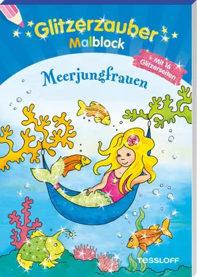 Produktbild von Tessloff Medienvertrieb GmbH & Co KG Glitzerzauber-Malblock Meerjungfrauen 0 0 STK