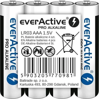 Obrázek produktu pro everActive AAA baterie micro LR03 1,5 V - 4ks