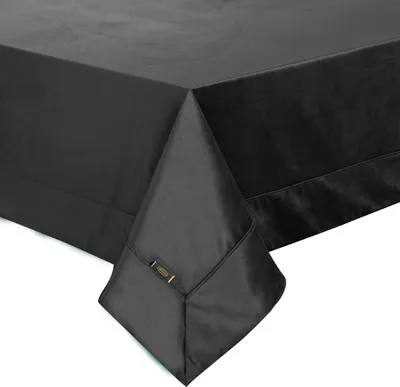 Produktbild von EUROFIRANY | Tischtuch - 145 x 180 cm - schwarze Tischdecke - Modern