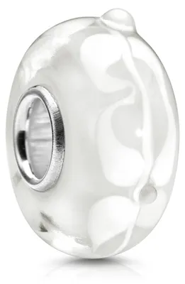 Produktbild von MATERIA by Matthias Wagner 3D Glas Bead weiß Blumen floral Glasperlen Schmuck für Armband 1364