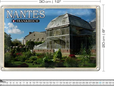 Produktbild von Blechschild Reise 30x20cm Nantes Frankreich Jardin des Plantes