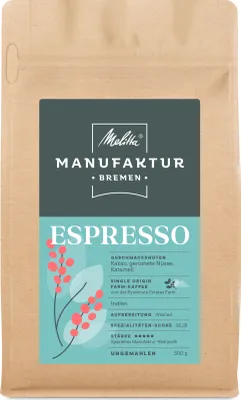 Produktbild von MELITTA Manufaktur-Kaffee Spezialitäten Espresso Ganze Bohne 500 g Single Origin