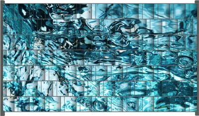 Produktbild von Wallario Zaunsichtschutz mit Motiv Frisches blaues Wasser in Aufruhr für Ein- und Doppelstabmatten Zäune in der Größe 250 x 140 cm