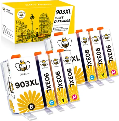 Produktbild von CMYBabee 8er pack ersetzt für HP 903 XL HP903XL Multipack Druckerpatrone Tintenpatrone Officejet 6950 6962 Pro 6960 6968 6970 6971 6961 6974 6963 All-in-One