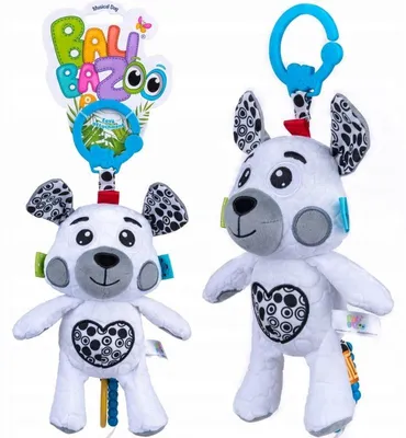 Produktbild von Balibazoo Stoffhund Anhänger mit Spieluhr für Babys