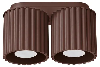 Immagine prodotto di Plafoniera AURA 2 marrone GU10 2xGU10 10W alluminio 12x10x21 cm Sollux Lighting