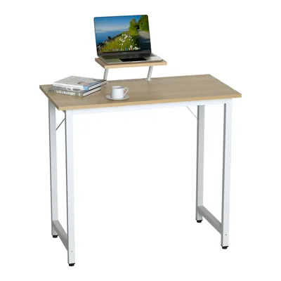 Produktbild von Schreibtisch mit Monitorablage, PC Computertisch 80x40x75cm, Holz Office Tisch fürs Büro,Holzfarbe