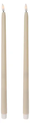 Produktbild von Gewachste LED-Tischkerzen, 38 cm