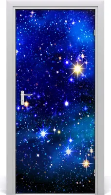 Produktbild von Tulup Türaufkleber 95x205 cm Dekorative Aufkleber Selbstklebend Wasserdichte Tapete Abnehmbar Schlafzimmer Wohnzimmer Wohnkultur - Sternenhimmel Klebstoff