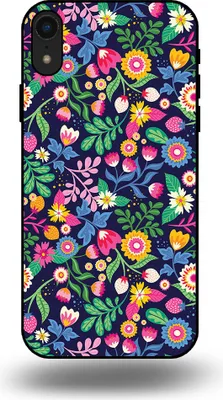 Produktbild von Smartphonica Handyhülle passend für iPhone Xr mit Blumendruck - TPU Back Cover Case Blumendesign