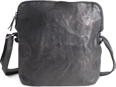 Produktbild von HAROLD'S Leder Umhängetasche Schultertasche Submarine Postbag Upend Black schwarz