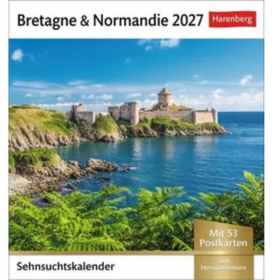 Zdjęcie produktu dla Kalendarz „Bretania i Normandia” na rok 2027 – kalendarz tygodniowy z 53 pocztówkami