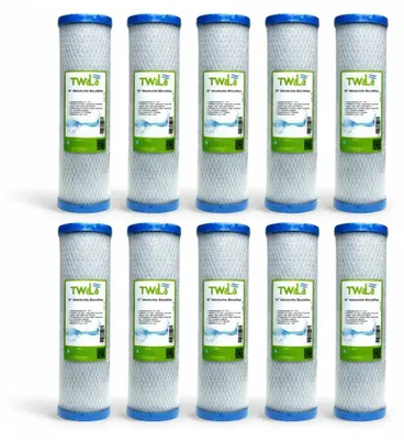 Produktbild von 10x TWaLa 10' Aktivkohleblock Trinkwasser Filter für Umkehrosmose, Brunnenwasser Wasserfilter 10 µm
