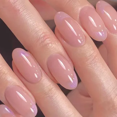 Produktbild von Falsche Nägel Mandel Kurz Nude Rosa French 24 Stück mit Kleber Aufkleber